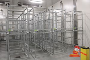 14 X Galvanised 2 Tier Hanging/Drying Racks. Can Also Be Used As Storage Stillage. Approx 1010 X 1010 X H1450mm