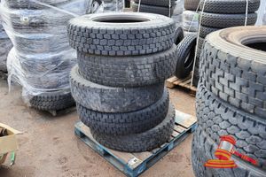 66 · 5 X LT TYRES, 11 R22.5, (USED)