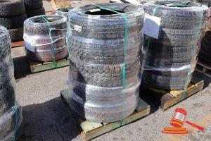 24 · 5 X ASSORTED LV TYRES, INCLUDES: YOKOHAMA, DUNLOP (SOME MARKS / USED)