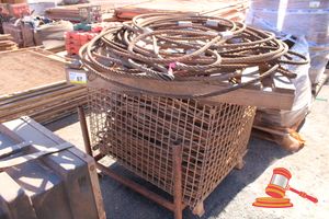WIRE ROPE SLINGS WITH EYELETS, VARIOUS SIZES AND QUANTITY