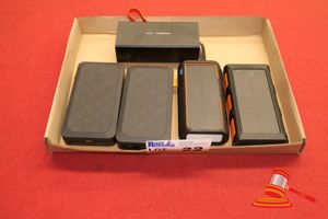 5 X Assorted Power Banks Including 1 X Powertech 100w, 2 X Xtorm 67w, 1 X Mottar Power Bank Model#Hp8 With Hand Generator, 1 X Mottar Power Bank Model-Q92 With Hand Generator, Compass And Flashing Lights. Used, Untested