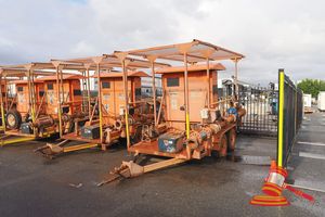 29 · 2015 UON DEWATERING TRAILER TANDEM, AXLE ORANGE, SERIAL# UON-TRL-0083, RING HITCH, SECTION OF PIPING AND VALVES, BORE PUMP STARTER PANEL, (*NOTE - FLAT TYRES*) (ASSET# TA1997)