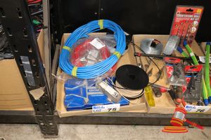 Tray Of Assorted Tools Including Kincrome Lok-On Metric Socket Set, Stainless Steel Wire, Wire Extension Cord & Computer Cable