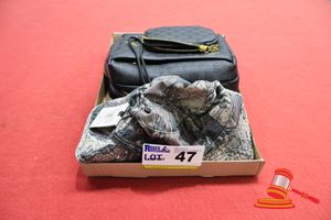 47 · RIP CURL SEARCHERS BUCKET HAT WITH TAG, TAN COLOURED PASHMINNA SCARF 70/30 PASHMINNA/SILK, BLACK JORDAN 23 HANDBAG. ALL ITEMS AUTHENTICITY UNVERIFIED