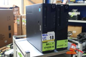 2 X Lenovo Thinkcentre Desktop Pc'S, Model: M93p, Intel I5 4570 3.2ghz Cpu, 8gb Ram, 500gb Hdd, No Os, Untested, Sn: Pb004b0p / Pc04hdcm , An: Itt14330 / Itt17595 (Some Marks / No Cables)