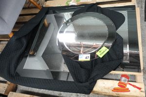 47 · ASSORTED MIRRORS OF VARIOUS SIZES AND SHAPES, LARGE, APPROX; 1.1M L X 720MM H, SOME MARKS, ON A PALLET