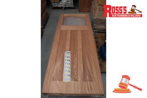 412 · TIMBER DOOR WITH PANEL (NO GLASS), CODE: ED 84, 2040 x 820 x 40mm