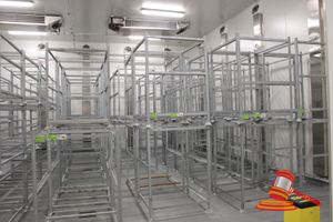 103 · 12 X ASSORTED GALVANISED 2 TIER HANGING/DRYING RACKS. CAN ALSO BE USED AS STORAGE STILLAGE. 10 X APPROX 1010 X 1010 X H1450MM, 2 X APPROX 1200 X 1100 X H1450MM