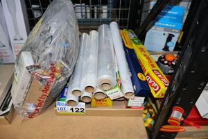 122 · TRAY OF ASSORTED CLING WRAP