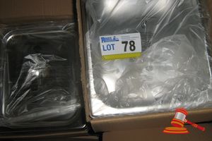 78 · 12 x GASTRONORM TRAYS, 100mm DEEP 1/2 WITH LIDS