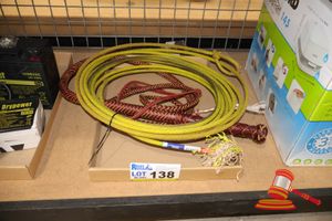 1 X LEATHER STOCK WHIP (UNUSED), 1 X NXT5 CLASSIC NYLON RODEO ROPE