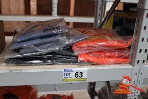 63 · BUNDLE WITH 5x ORANGE WORK PANTS, SIZE: 8, 4x BLUE WORK SHIRTS, SIZE: 20, 5x NAVY PANTS, SIZE: 18