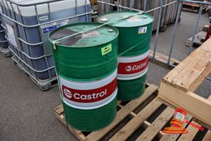 2 X Castrol Oil Drums, Alphasyn Ep680, 205l, On Timber Pallet (Sealed)
