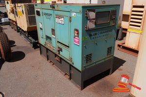 12 · 1 X BLUE DIAMO D MACHINERY SILENT DIESEL GENERATOR, MODEL: GEN50PT, 50KVA, REPORTED 8409 HOURS, TAGGED AS RADIATOR AND TURBO REMOVED, ASSET GN692, PO 81963175/04 (B8916491)