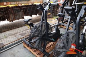 7 · AIRBIKE FAN BIKES, APPROX; 1.1M L X 500MM W X 1.3M H, WORK ROLLER WHEELS, SOME MARKS, UNTESTED