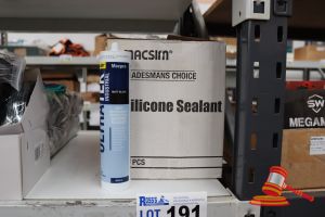 191 · 20x TUBES OF MACSIM ULTRATEK SILICONE SEALANT, MATT BLACK, 300ml