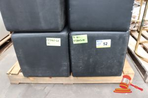 2 X UPHOLSTERED BENCH, BLACK, L1200 X W440 X H440, GENERAL WEAR AND TEAR