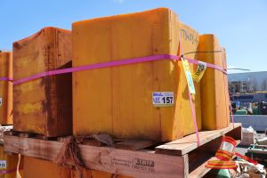 157 · MULTOTEC BEAM LINERS, 400X400X540, INCLUDES:APPROX 8 X LINER SQUARE BOTTOM DECK, YELLOW, DIMENSIONS: 1.2M X 1.2M X 700MM ON PALLET, WEIGHT: 300KG PER BUNDLE, MULTOTEC PART NO: 292656 (USED, SOME MARKS), (B9218372)