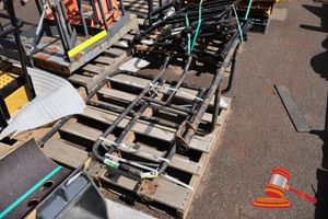 2 X Caterpillar 793d Ladder Handrail, P/N: 241-6986, Approx; 1.1m H X 1.1m W, Some Marks/Rust, On A Pallet