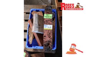 CRATE OF BURLS/SPLICES/BLOCKS (SMALL) VARIOUS SIZES & SPECIES ETC, QTY 1 BLUE CRATE