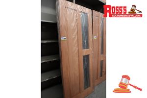 350 · TIMBER DOOR WITH 2x GLASS PANELS, CODE: ED 31, 2020 x 870 x 38mm