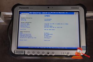 37 · PANASONIC FZ-G1 TOUGHPAD, INTEL CORE i5 6300U 2.40GHZ CPU, 8GB RAM, 500GB SSD / NO OS, HEAVY SCREEN WEAR/PEELING RUBBER EDGING, 9770 HOURS, SN:8ETSA19345 / AN:ITT23545, UNTESTED ( NO CHARGER / SOME MARKS)