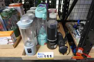 111 · 11 X PORTABLE BLENDERS INCLUDING 3 X NINJA, 3 X NUTRIBULLET, 1 X STICK BLENDER
