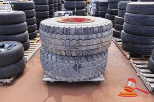 2 X Maxxam Tyres 525/80r25, 20.5 R25 Mounted On Steel Rims(Used, Worn Tread)