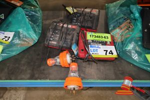 74 · 3 X OZITO 18V FAST CHARGER, MODEL: PXCG-030, X POWER XCHANGE, (UNTESTED)