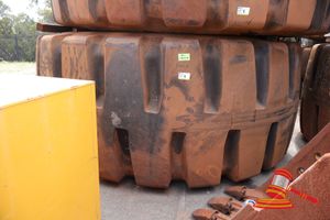 6 · 1 X EARTHMOVING TYRE, D-LUG D2V, 65/65-57, SN: S35002388, APPROX 3.8M DIAMETER, (SOME MARKS)