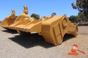 Caterpillar 6090 Face Shovel Bucket (Clam & Back Board) Approx 52 M3, Bucket Width 6.1 Mtr, Refurbished September 2022, Clam Cylinders Installed)
