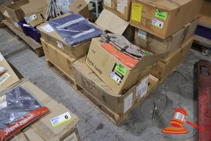 7 · 4 X BOXES OF ASSORTED WORK SHORTS AND PANTS ASSORTED BRANDS, STYLES AND COLOURS