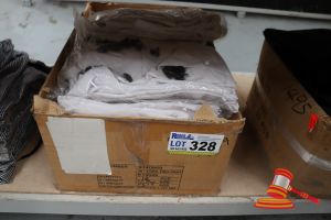 328 · BOX OF WHITE LONG SLEEVE CHEFS JACKETS, SIZE: MEDIUM