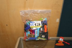 129 · BAG OF APPROX 100 X ASSORTED LIGHTERS