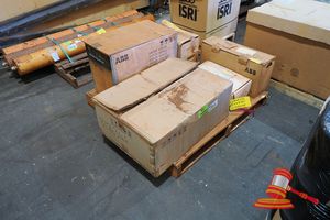 111 · PALLET WITH KOALA 20KW UPM MODULE CONTROLLER ABB INTEGRATED SAFET DETECTOR COMOM RIS2, ABB ACS580-01 DRIVE S/N 42306A1947, ABB SAFETY MODULE, ABB BREAK RESISTOR, P/N68759200 (B1649185)