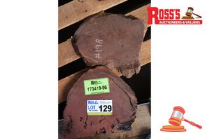 Jarrah Slice/Cookie, L300/310mm X W280/300mm X D25/30mm X Qty 2, Approx Sizes