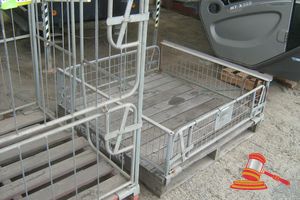 145 · 2 x STEEL CAGES @ APPROX 1200 x 1200 x 1300H, 1 @ 1200 x 1200 x 450H