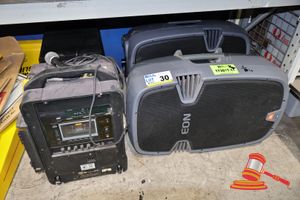 2 X Eon Powered Pa Speakers, 1 X Jbl Subwoofer, Model: Sub200/230, 1 X Mipro Wireless Amplifier, Model: Ma-707, Untested (Some Marks / Untested)