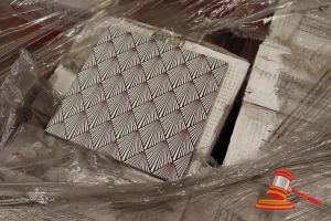 332 · PALLET OF KIM-CAMERON SILVER GREY STRUCTURED FLOOR TILES, 200 x 200 x 6.0mm, 57 BOXES, 79.80m2 TOTAL