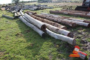 274 · BUNDLE OF 4 X JARRAH LOGS,1 @ 6.2, 1 @ 5.8, 1 @ 7.1, 1 @ 7.6 M LONG, ALL 350mm DIAMETER