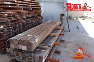 50 · JAR257 - JARRAH FEATURE AND BETTER GRADE 95-115x95-115mm Rough Sawn Posts -@ 1.1-2.3m, APPROX 34.2 lm
