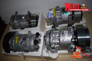 76 · 4 x Unused Sanden & Seltec 24Volt Automotive Air Conditioning Compressors, Types Sanden SD7H15 x 3, Seltec 200063986