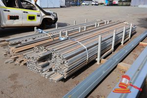 13 · QUANTITY OF STEEL C CHANNEL SECTIONS, APPROX 6M LENGTHS,40MM X 40MM (SOME SURFACE RUST) IN STILLAGES (IRIS-WHEATSTONE)