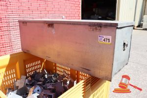 Galvanised Metal Toolbox, Approx L1380 X W485 X H440mm