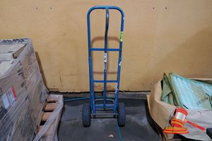 74 · FRIDGE TROLLEY WITH TUBED TYRES, ROLL CLEAR HOSE APPROX 65mm DIAMETER