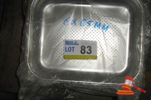 83 · 6 x GASTRONORM PERFORATED TRAYS, 65mm DEEP 1/2 NO LIDS