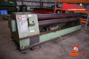Roundo 3 Phase 10HP Steel Plate Pyramid Roller *Model PS255/ YOM 1990 *Capacity: Bending Length 3metre, Roll Diameter 255mm, Full Roll up to 11mm to 13mm