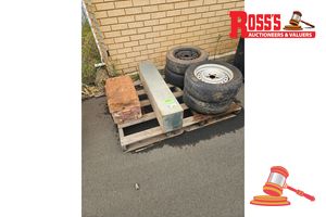 Old Steel Trunk/Gun Safe/ 4 Wheels And Tyres