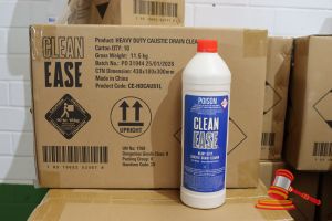 2x BOXES OF CLEAN EASY HEAVY DUTY DRAIN CLEANER, 1L, 20x BOTTLES TOTAL
