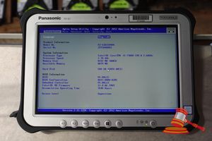 Panasonic Fz-G1 Toughpad, Intel Core I5 7300u 2.60ghz Cpu, 8gb Ram, 500gb Ssd / No Os, Fault: Screen Brightness Low, Heavy Screen Wear, 7640 Hours, Sn:2ftsd48083 / An:Itt35569, Untested ( No Charger / Some Marks)